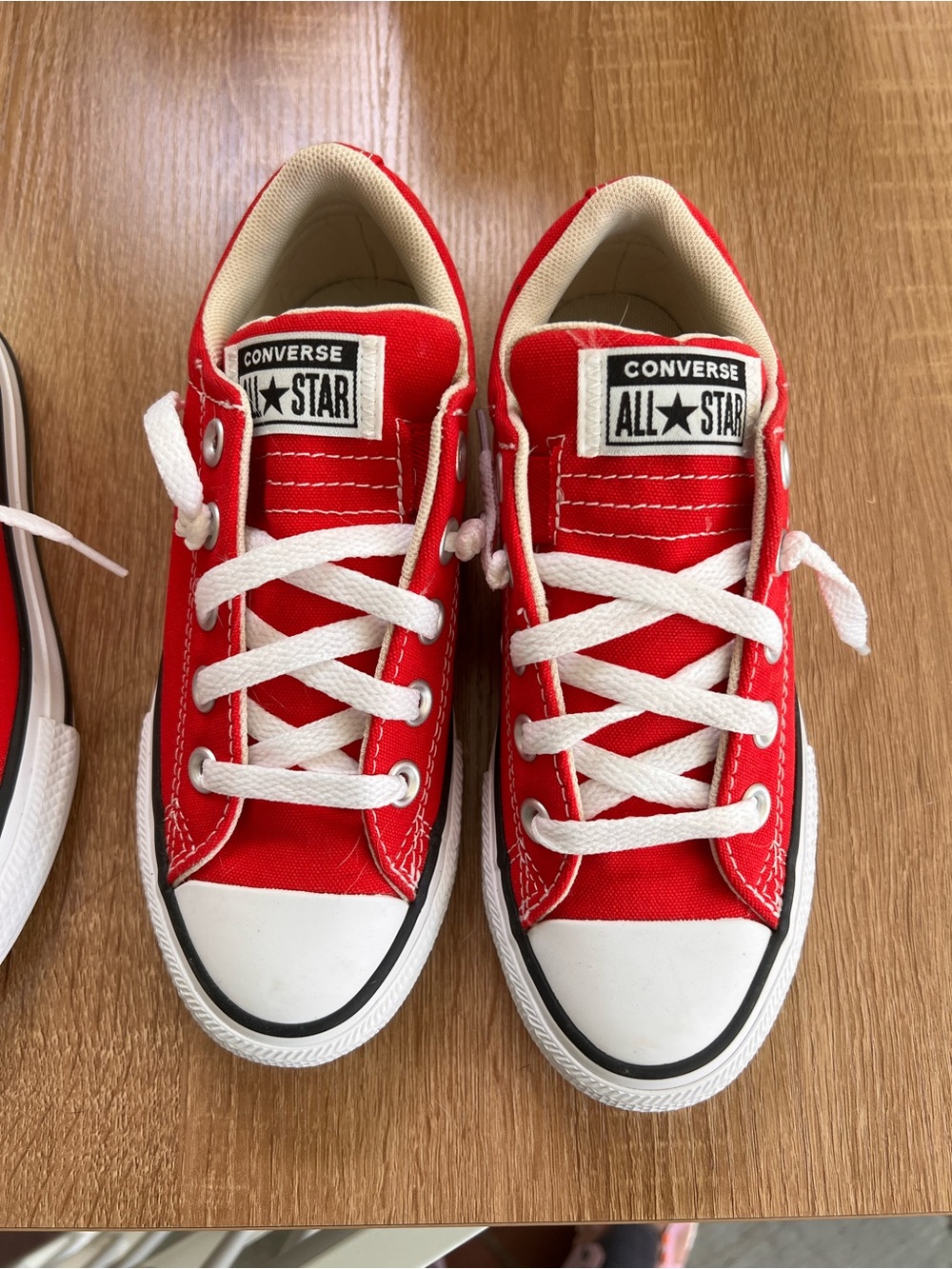 Converse Kids Red Low Top All Star Sneakers